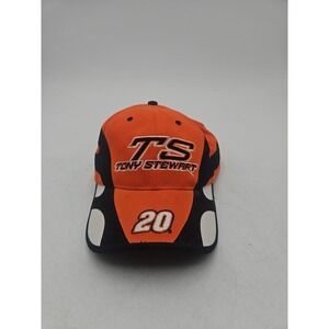 Tony Stewart Hat #20 Orange Adjustable Hat Cap  Preowend Read Description